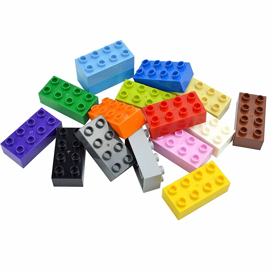 Big Bricks 2x4 Dots 6Pcs MOC Large Size Thick Building Blocks Toy Colorful Bulk Bricks Accessories Kids Educational Toys Kids