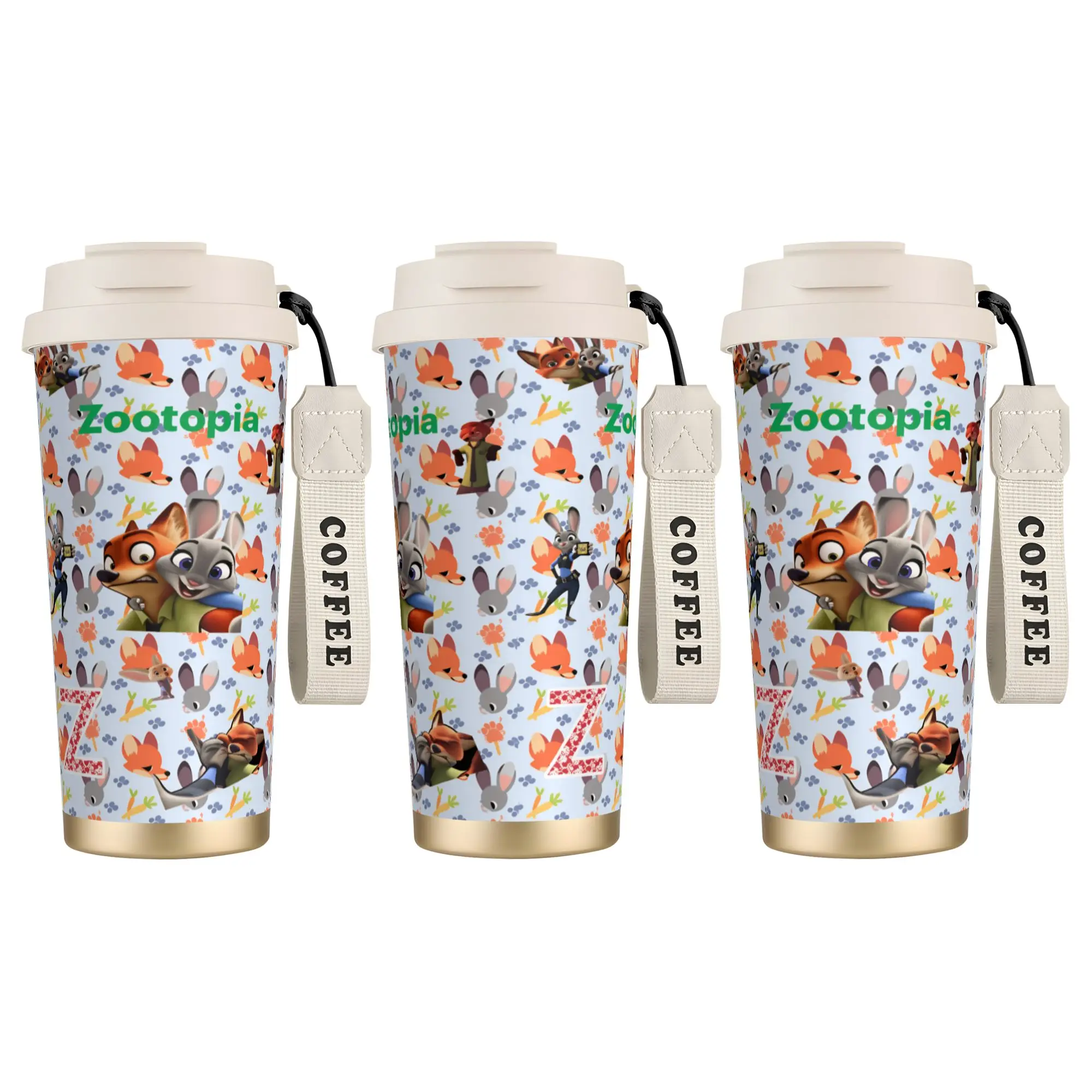 

Movie Anime Series Zootopia Nick Judy 316 Stainless Steel Tumbler Coffee Mug With Lid Large Capacity Mugs Cup Water Bottle