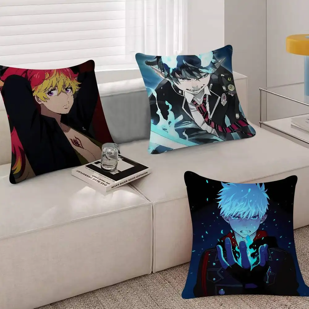 Anime B-Blue Exorcist Mini 45*45cm Cushion Cover Pillow Cover Decor Pillowcase Home Pillowcase For Couch Pillow