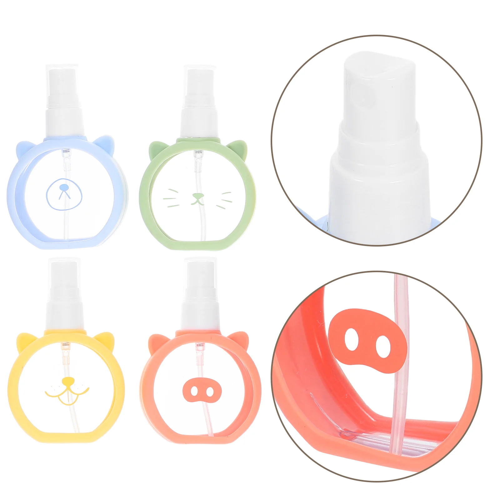 

4Pcs Travel Spray Bottles Small Portable Durable Plastic Empty Atomizers for Toiletries Hair Face Mist Leak Proof Travel