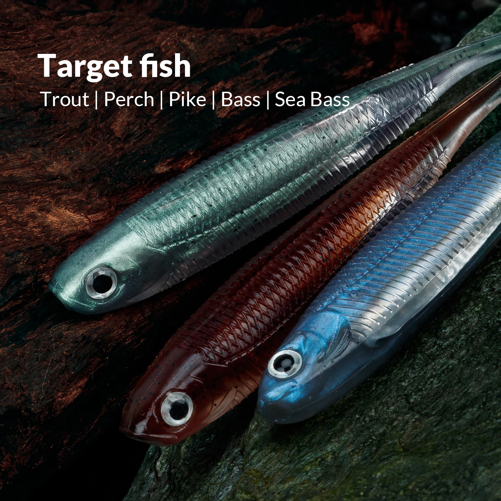 Angeln Weiche Köder 7cm 8cm 10cm Shad Angeln Wurm Swimbaits Silikon Weicher Köder Für Karpfen Bass forelle Hecht Angeln – Detail 2