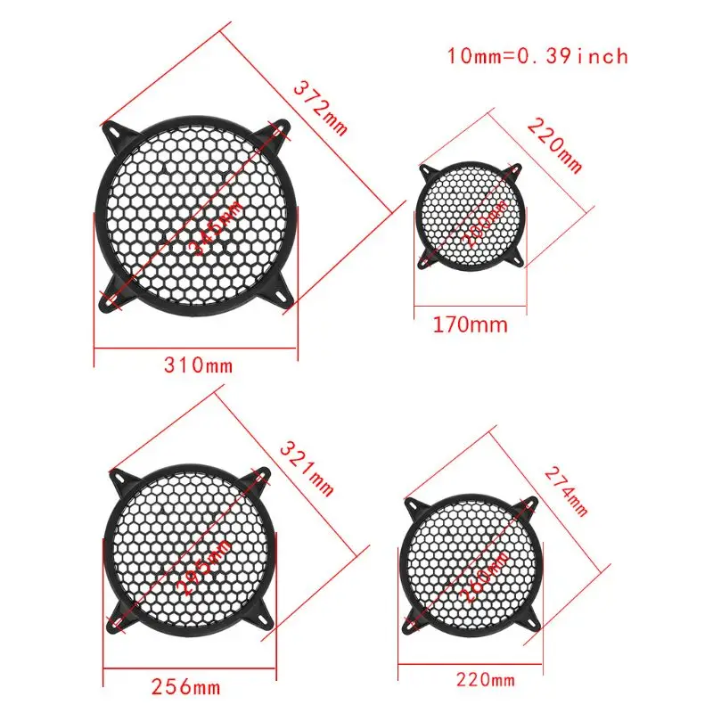 Car Speaker Grille Mesh Cover Grill Cover Guard Protector Car Subwoofer Replacement Mesh Net Speaker Accessories