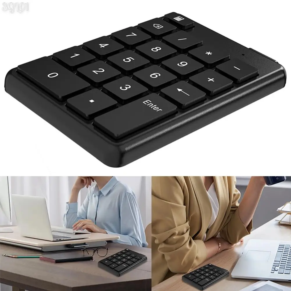 Numeric Pad Bluetooth-Compatible5.0 Portable Mini Financial Accounting Keyboard 19 Keys Number Keypad for Laptop Desktop PC