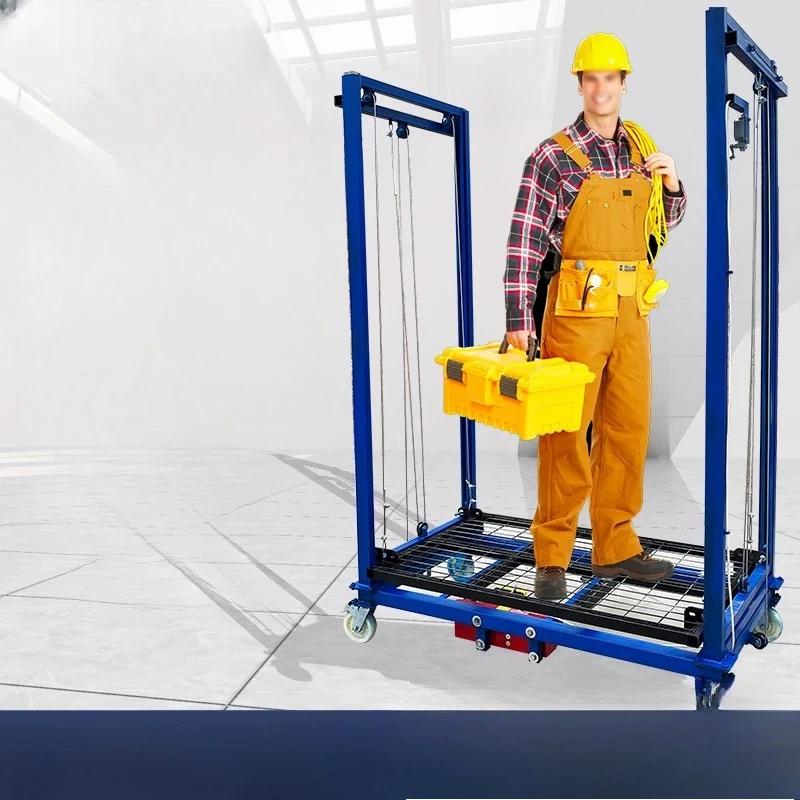 Electric scaffolding lift 5 meters 8 meters intelligent mobile lifting platform foldable small electric scaffolding car