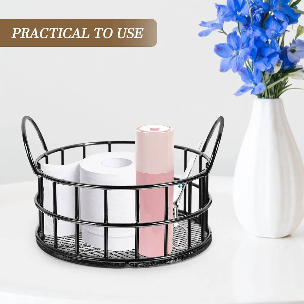 

2 Pcs Cat Ears Storage Basket Home Metal Mesh Baskets Desktop Wrought Iron for Sundries