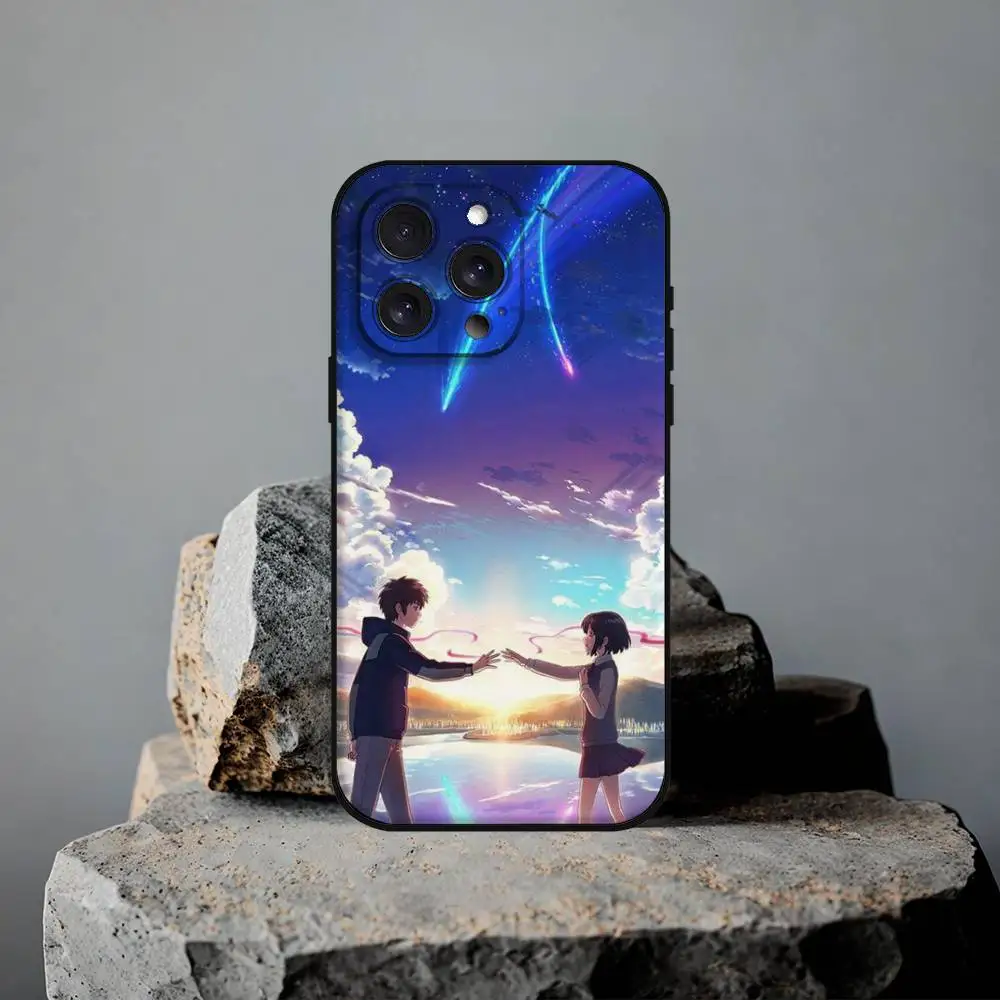 اسمك انمي ياباني جراب هاتف آيفون 17 16 15 14 13 12 11 برو ماكس ميني X XR XS زائد غطاء