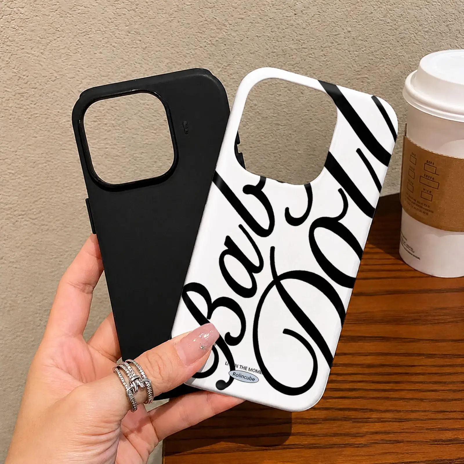 Cursive Bold Lettering Phone Case For IPhone 18 17 16 15 14 13 12 11 Pro Max Air Dual-Layer Shockproof Protective Cover