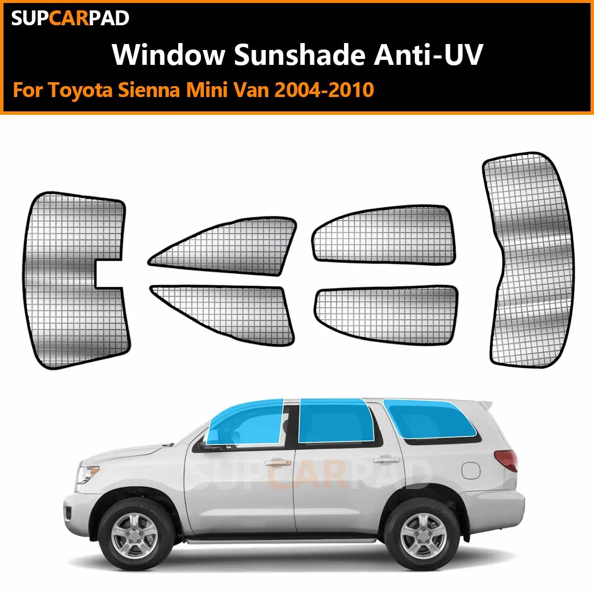

For Toyota Sienna Mini Van 2004-2010 Custom Car Window Sunshade Anti-UV Car Sun Window Visors Sunshade Covers Accessories