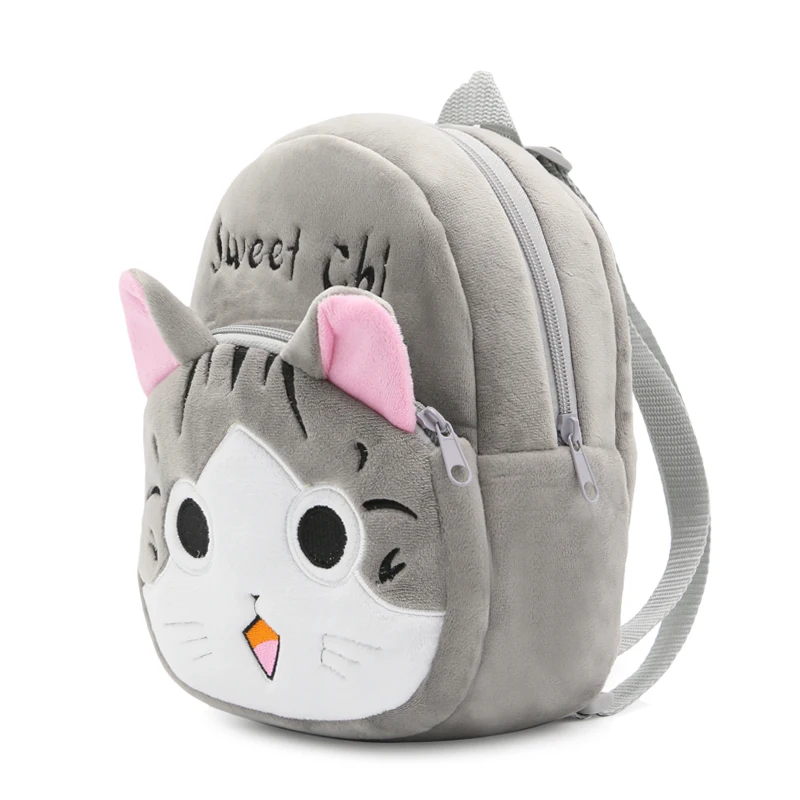 Lovely Cat Shape Backpack Cute Cartoon Animal Plush Cartoon Backpack School Bags For Toddle Kids Children MINI Bookbags  mochila