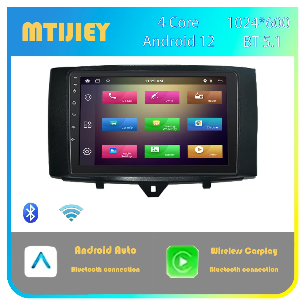 

Benz Smart 2011-2015 With Navigation Wireless Carplay Android Auto Mirror Link Touch Screen