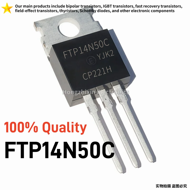 10PCS Original FTP14N50C TO-220 FTP14N50 14A 500V 14N50C 14N50 NEW MOS Field-Effect Transistor