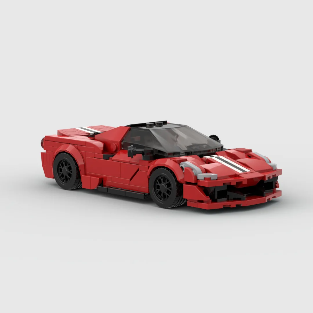 344 stks MOC Snelheid Racewagen Bouwstenen Technische Rode 488 Supercar Model Bricks Constructie Speelgoed voor Kinderen Volwassenen Geschenken