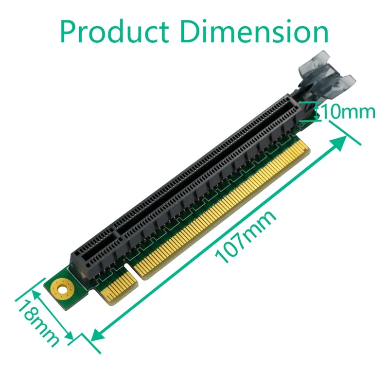 ライザーカードアダプター,pci express 3.0,pci-eからpci-e 16xスロットコンバーター,1uサーバー用の90度コネクター,使いやすい