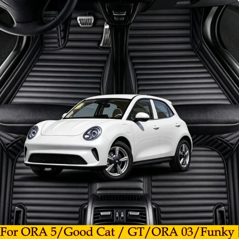Custom Car Floor Mats For GWM ORA 5/Good Cat / GT/ORA 03/Funky 2021-2026 LHD RHD Accessories Foot Leather Carpets Coche Fashion