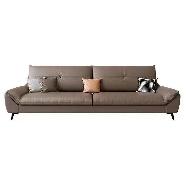 

Small apartment technology cloth three-person simple software straight-row sofa