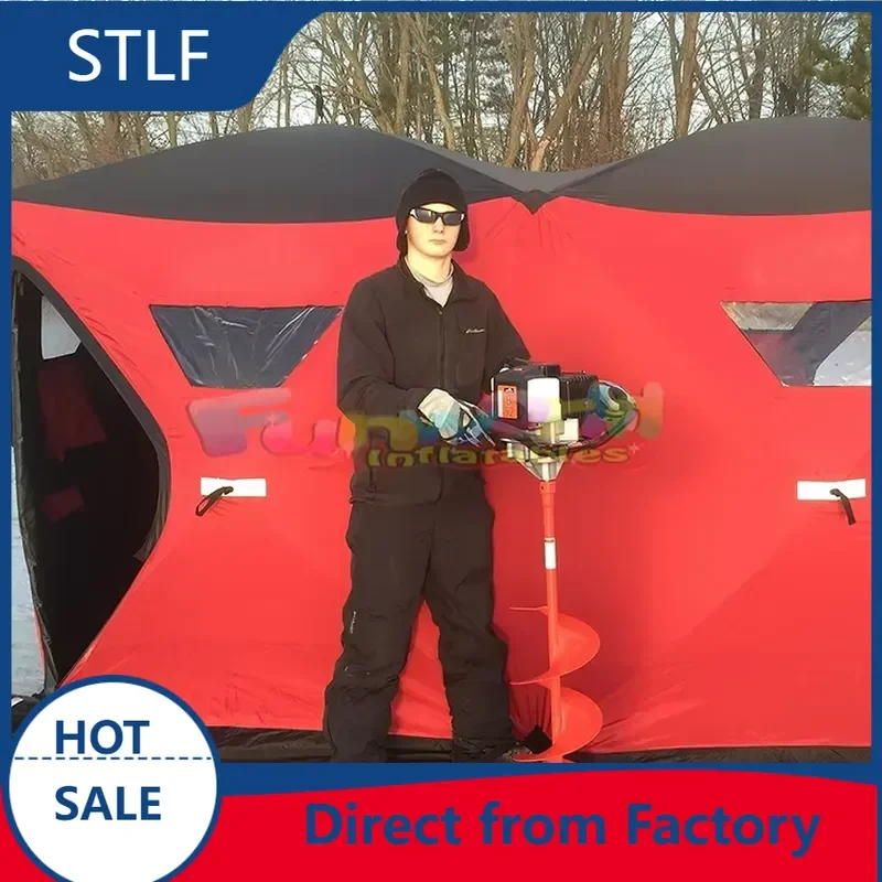 STLF Winter insulated big carp ice fishing tent waterproof outdoor equipment portable 4 person pop up icamping tent