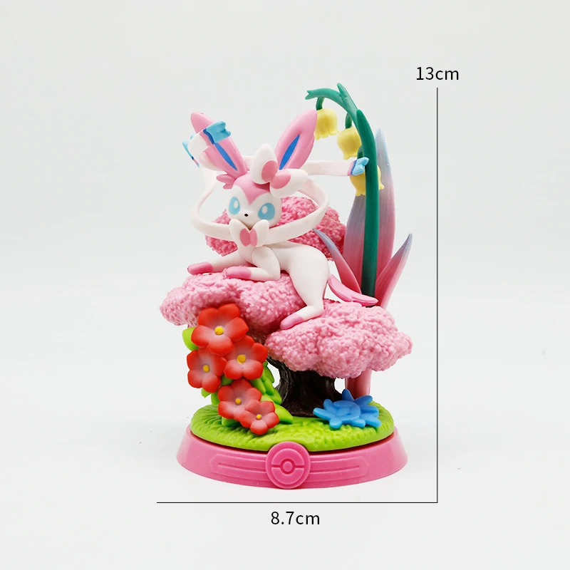 1/9Pcs Pokemon figure toy Eevee Sylveon Glaceon Leafeon Vaporeon Jolteon Umbreon action figure Desktop ornaments models 썸네일 4