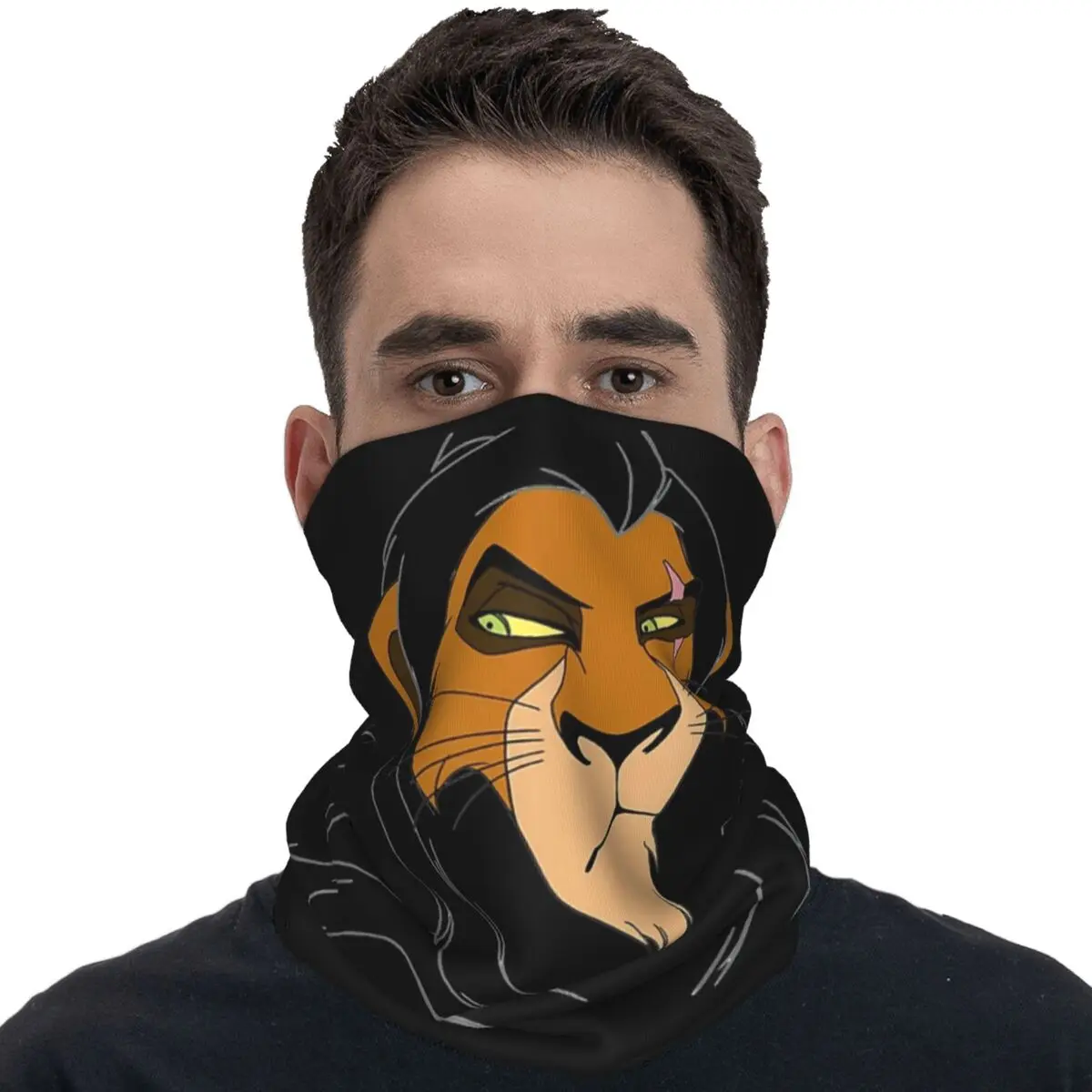 

Outdoor Sports Balaclava The Lion King Scar Large Face Cycling Mask Motorcycle Mask Vintage Camping Dustproof Scarf Bandana