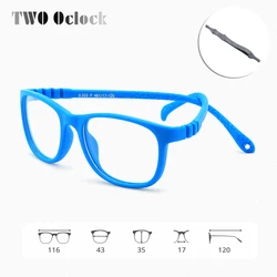 Kids Glasses Frame Children Unbreakable Non-screw TR90 Silica gel Eyeglasses With Lanyard Optic Glasses Infant Spectacles K303