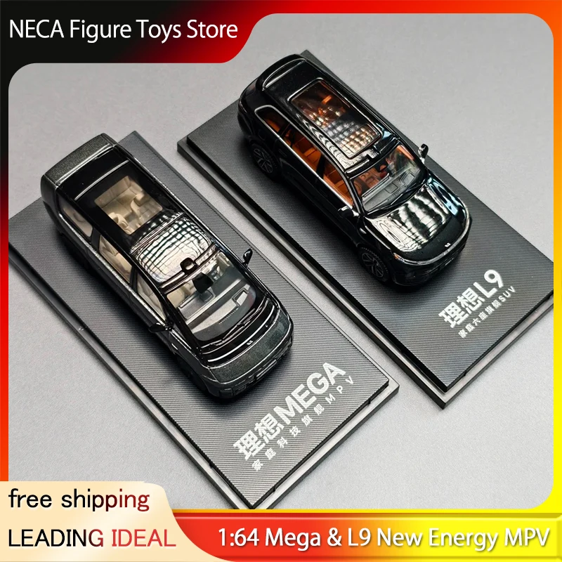 

LEADING IDEAL 1:64 Mega & L9 литая под давлением модель из сплава, новая энергия, MPV, имитация автомобиля, статическая коллекция, орнамент, дисплей, подарок для взрослых