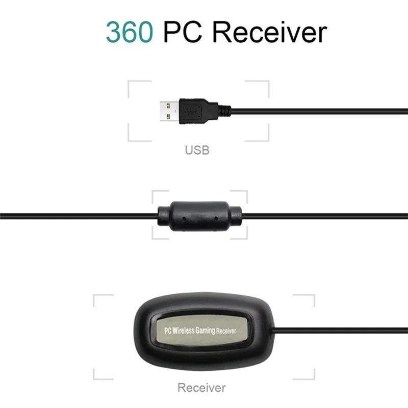 XB-For  360 Wireless Gamepad PC Adapter USB Receiver Supports Win7/8/10 System For Microsoft Xbox360 Controller Console