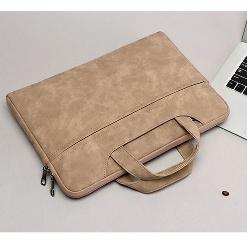 Laptop Shoulder Bag 13-15 Inch Laptop Tablet Carrying Bag PU Computer Bag