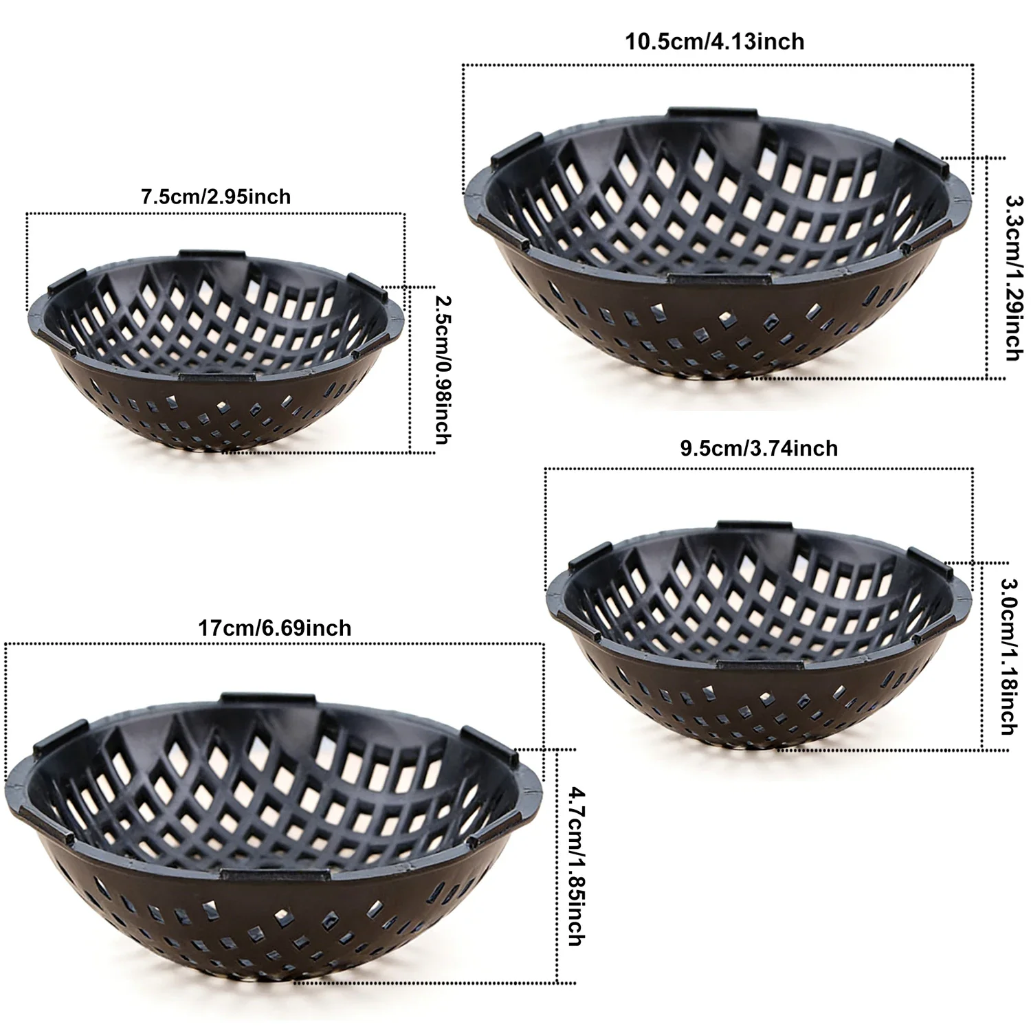 5Pcs Round Pot Drainage Mesh Pads, Breathable Leak-Proof Soil Filter Mats Reusable Bottom Grid for Planters Flower Pots Bonsai