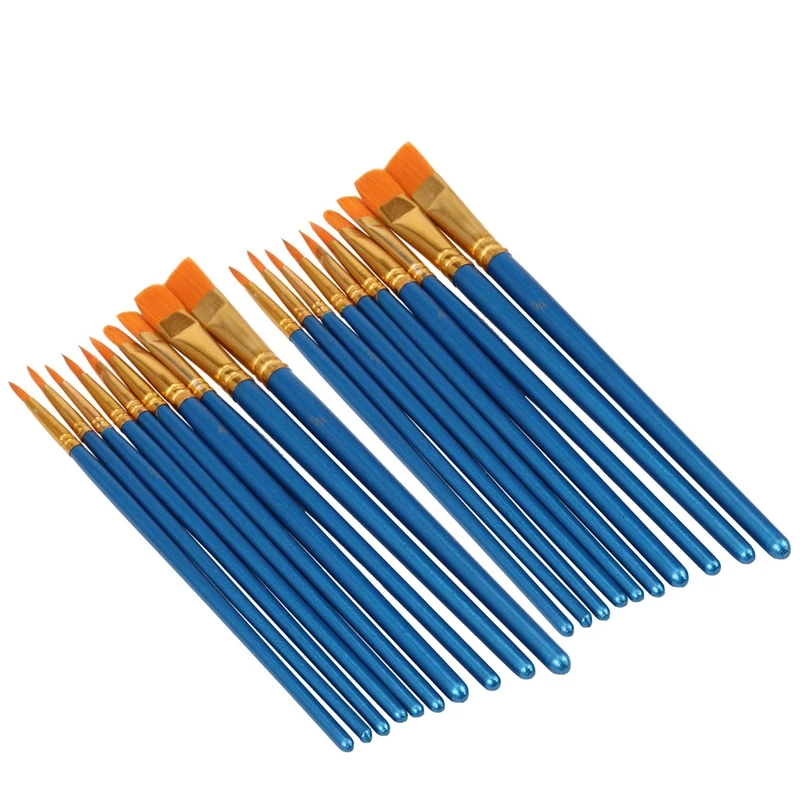 Набор кистей для рисования, 40 шт. нейлоновых кистей для искусственной краски, профессиональные наборы для рисования