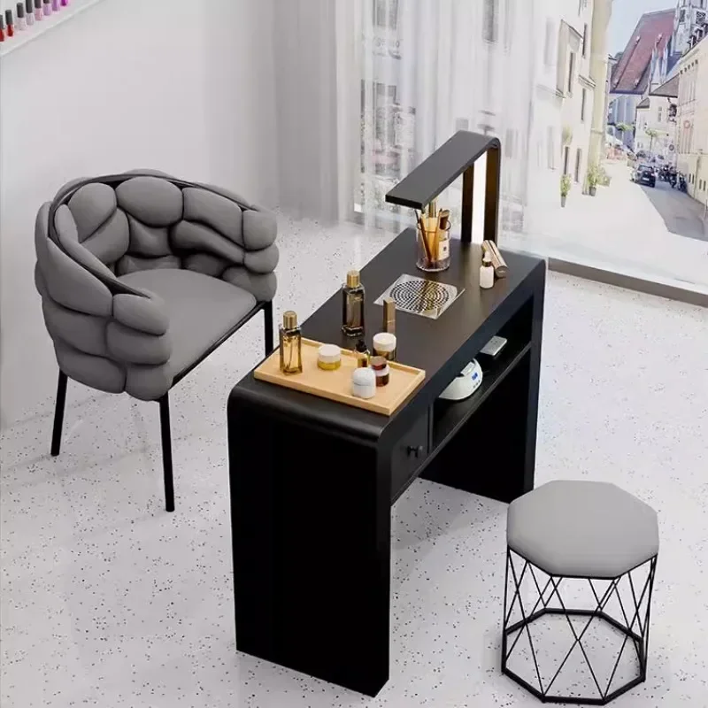 

Luxury Beauty Ergonomic Nail Tables Aesthetic Uniquetrendy Black Minimalist Nail Tables Display Nageltisch Commercial Furniture