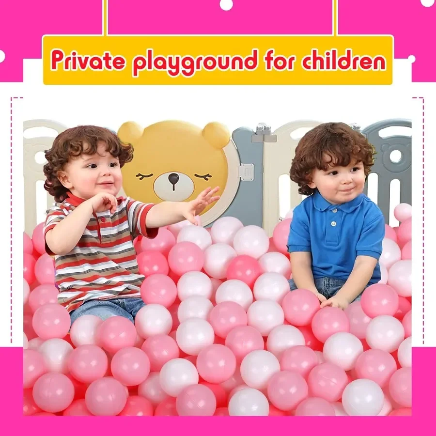 100Pcs Ball Pit Balls for Baby and Toddler Phthalate Free Crush Proof Plastic - Multicolored Pit Balls in Reusable Play Toys for