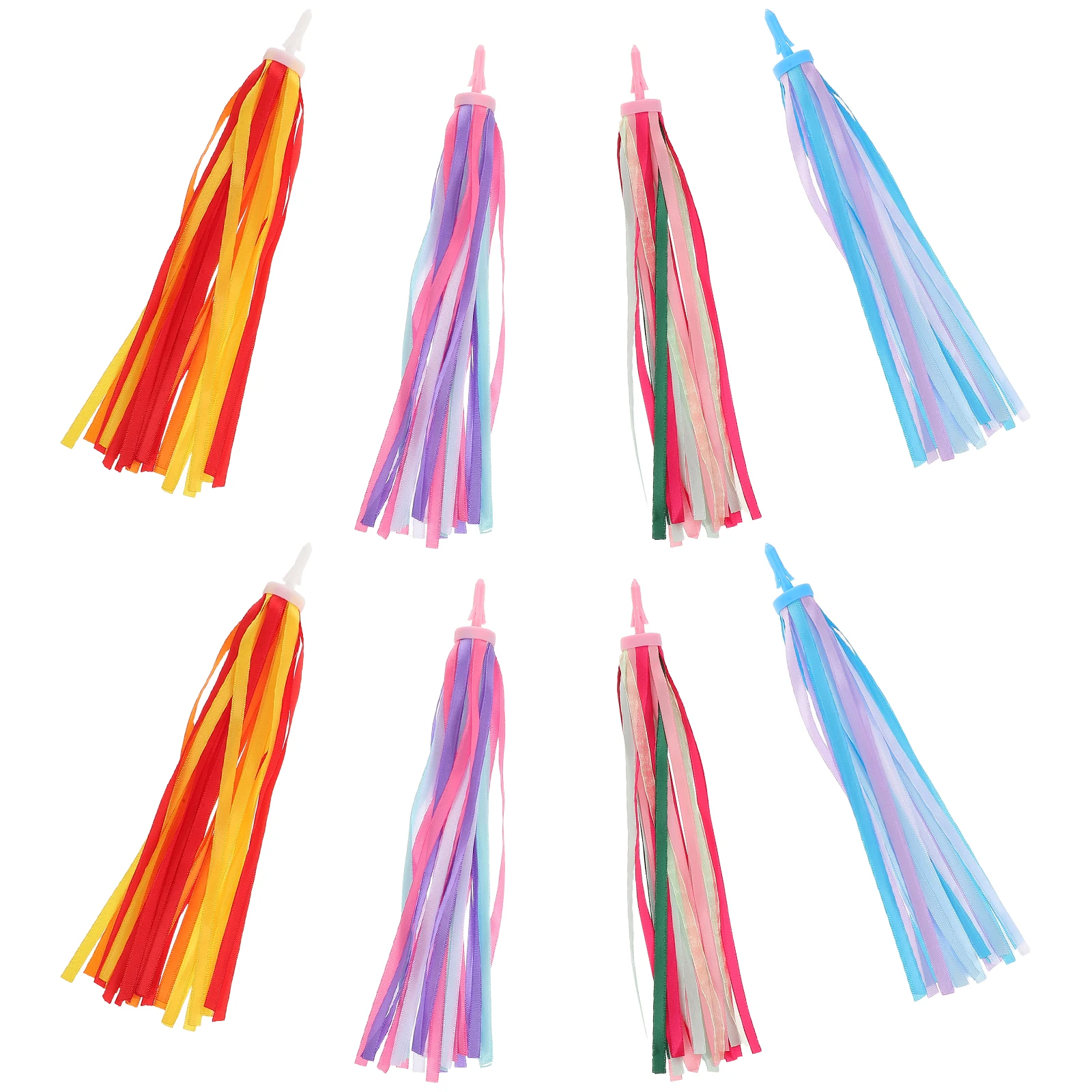 

4 Pairs Childrens Bicycle Streamers Colorful Plastic Decor Kids Scooter Tassels Handlebar Accessories
