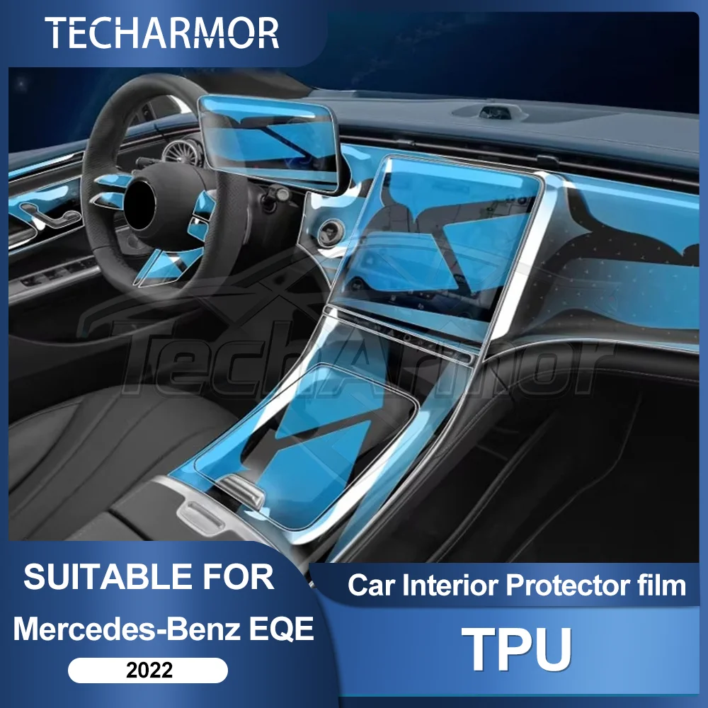Film de protection anti-rayures en TPU pour intérieur de voiture, pour mercedes-benz EQE 22, autocollant Transparent anti-déchirure, accessoires