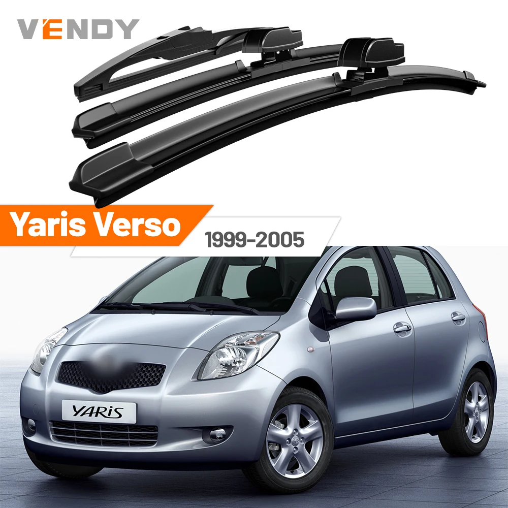 

For Toyota Yaris Verso 1999-2005 2000 2001 2002 2003 2004 Front & Rear Windshield Wiper Blades Windscreen Wipers Set Accessories