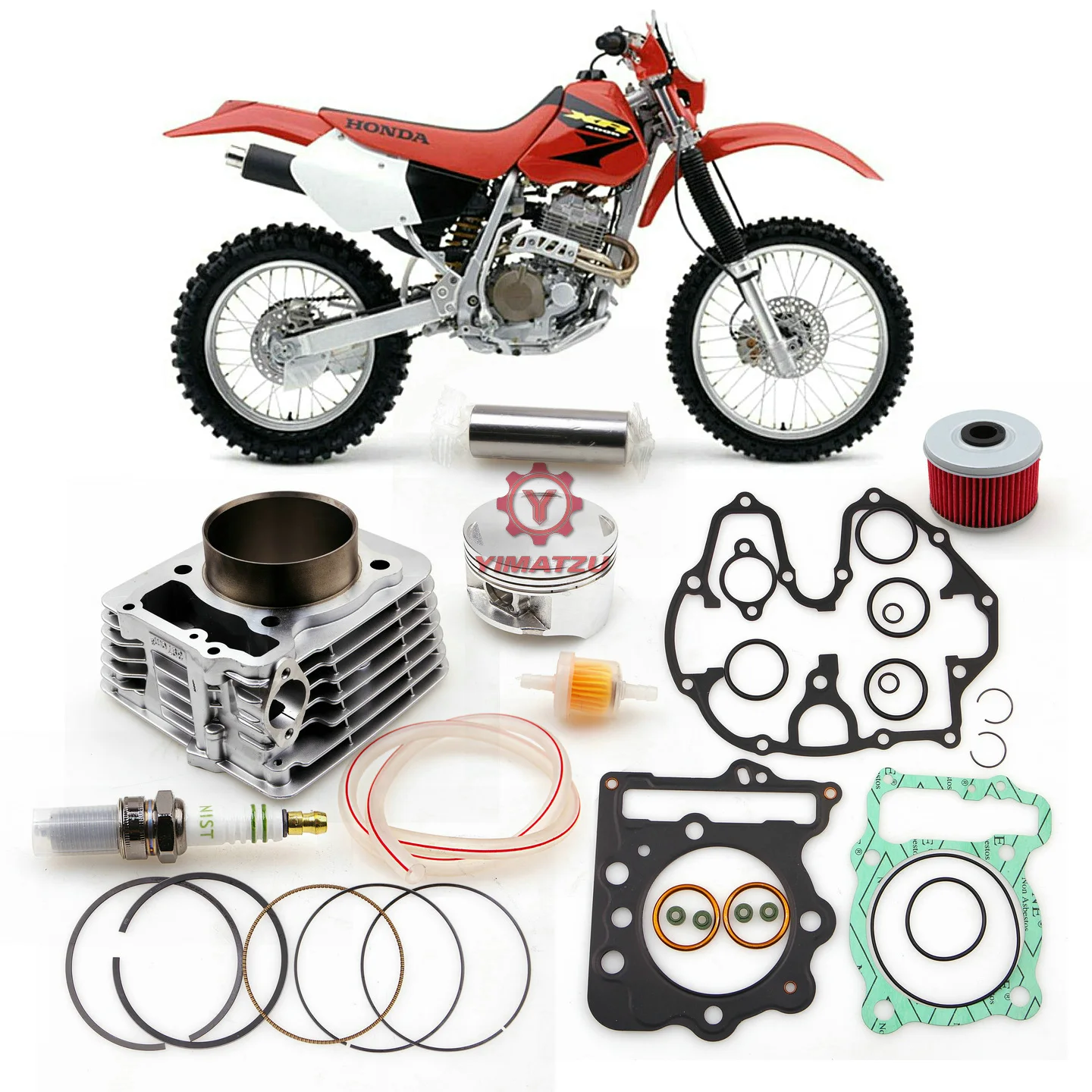 YIMATZU silnik ATV części 85mm Cylinder zestaw do hondy XR400 400cc motor terenowy 1997-2005 12100-KCY-670