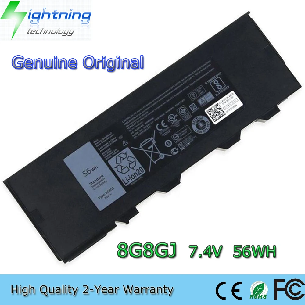 Brand New Genuine Original 8G8GJ 7.4V 56Wh Laptop Battery for Dell Latitude 12 Rugged Extreme 7204 14 7404 NJTCH