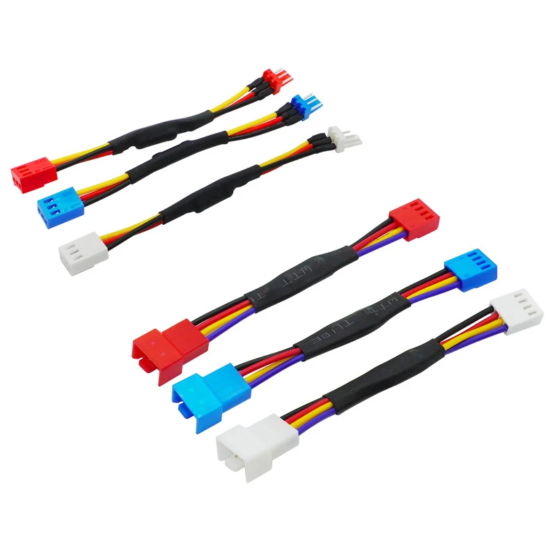 1Pcs Fan Resistor Cable 3 / 4 Pin Male to 3 / 4Pin Female Connector Reduce PC CPU Fan Speed Noise Resistor Slow down Cables