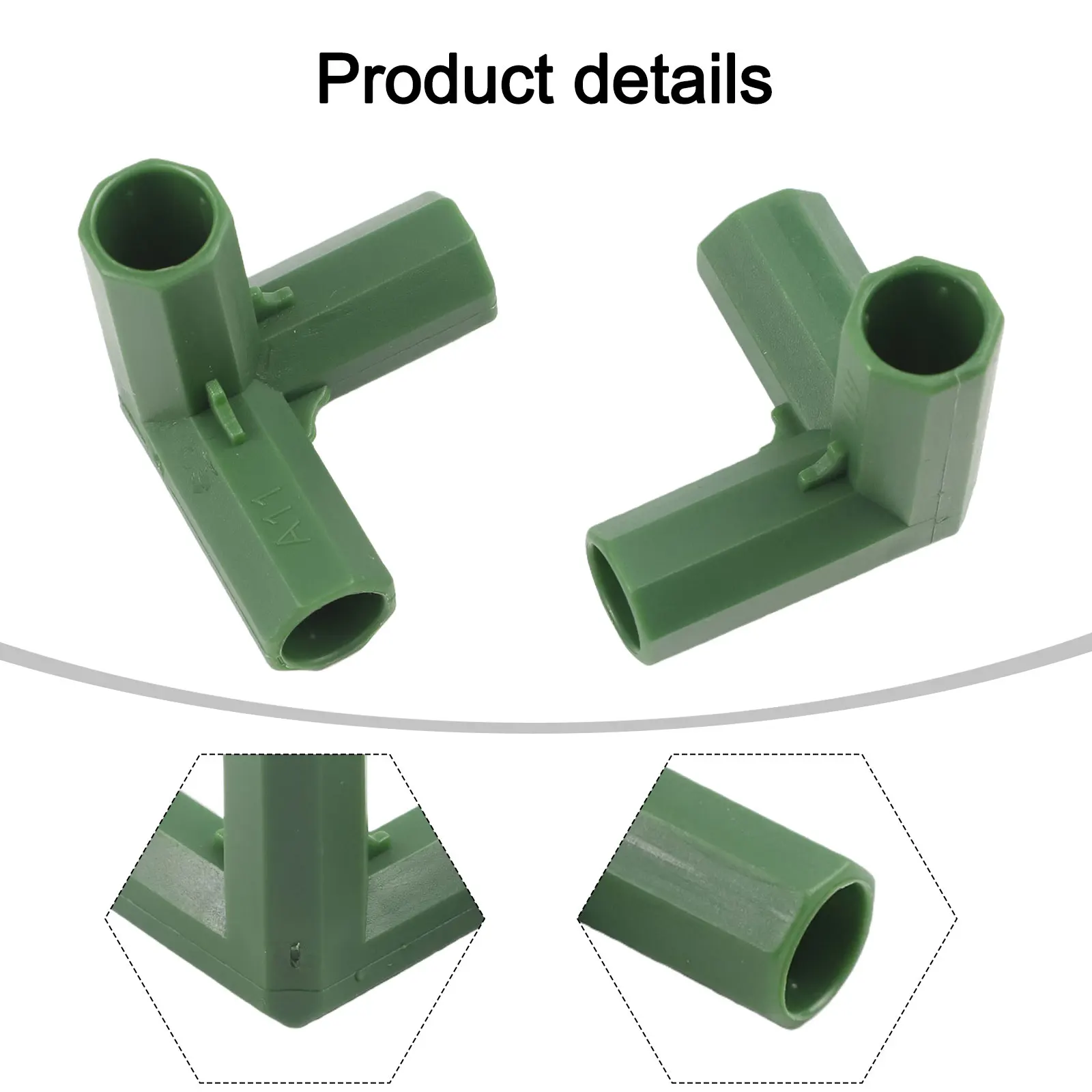 Flower Stand Support Gardening Frame Connectors For Gardening Projects 11mm Inner Diameter PP Plastic Construction