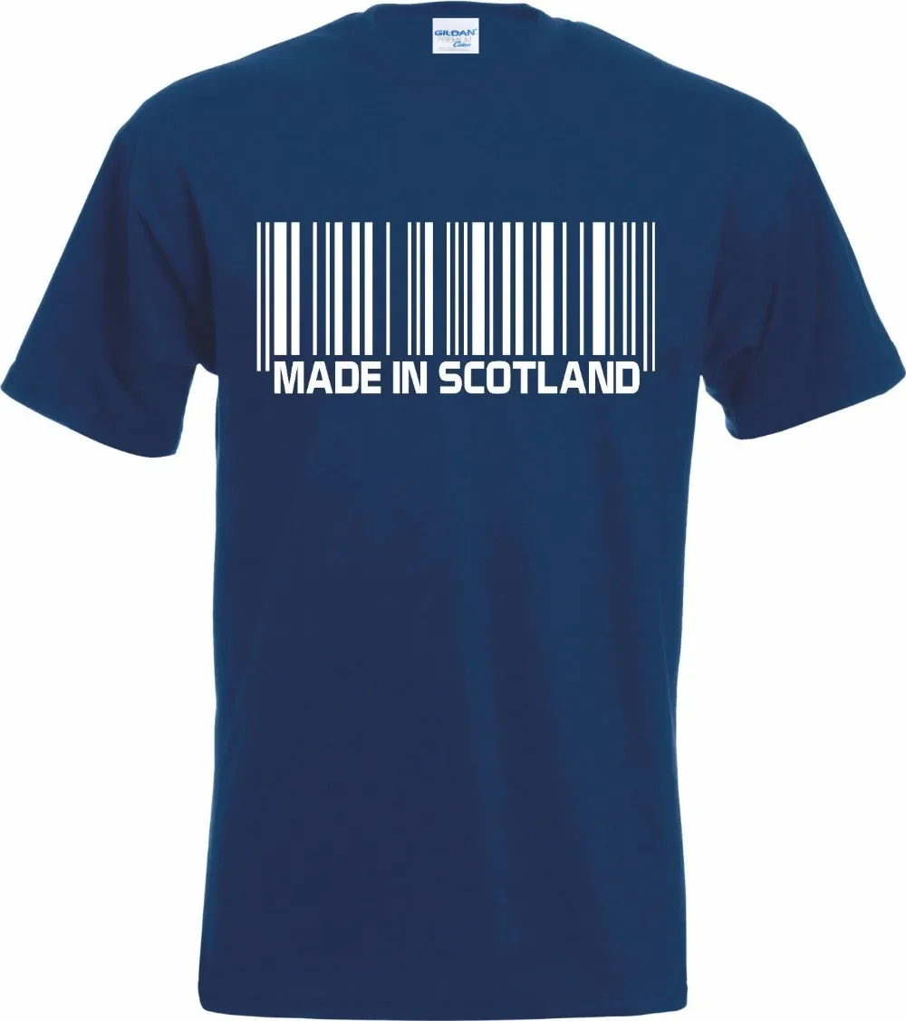 Famous Brand Men T Shirts made In Scotland Barcode T-Shirt Scot Jock Support Scottish Gift Funny Team custom Tee Shirt