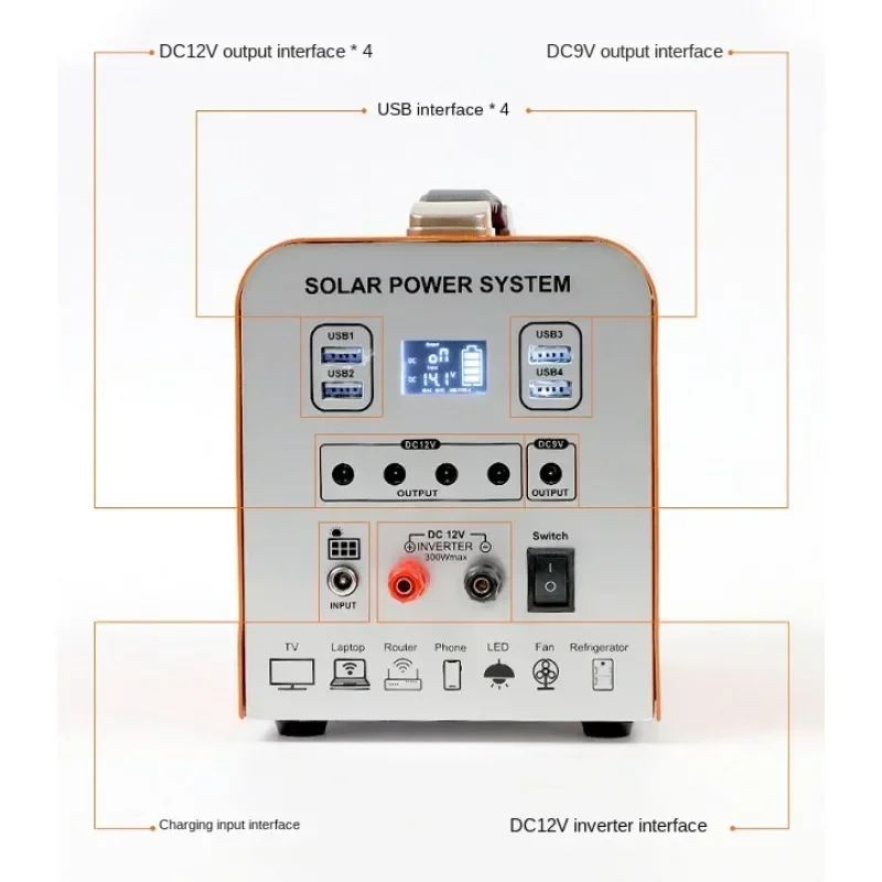 300W Portable power station Lifepo4 Battery Outdoor Emergency Mobile Power Bank 110V solar power generators Home camping