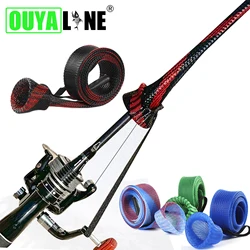 OUYALINE Fishing Rod Protective Sleeves  Rod Socks for Fishing Poles Cover Tangle Tools Accessories with Lanyard