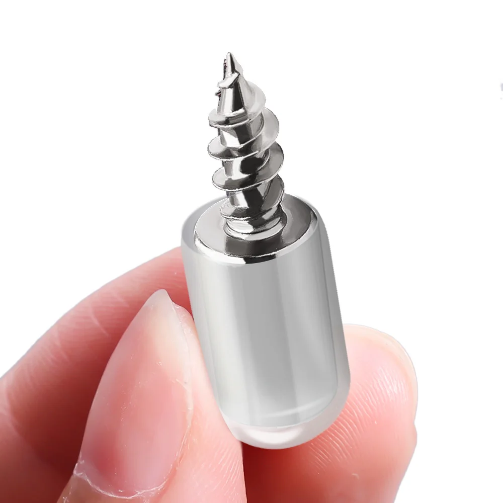 100/2Pcs Self-tapping Screws Cabinet Bracket Wardrobe Storage Rack Septum Screw Fixed Support With Slip Resistant Rubber Sleeve