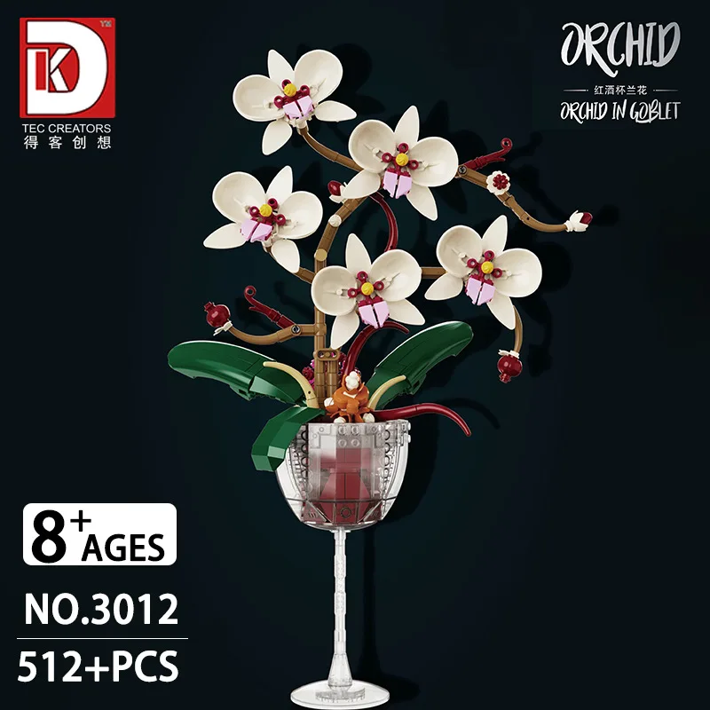 Moc Coffee Cup Orchid Bouquet Block Flower Potted Building Blocks Fit 10311 Romantic Kit Assembly Building Toy Girl Xmas Gift