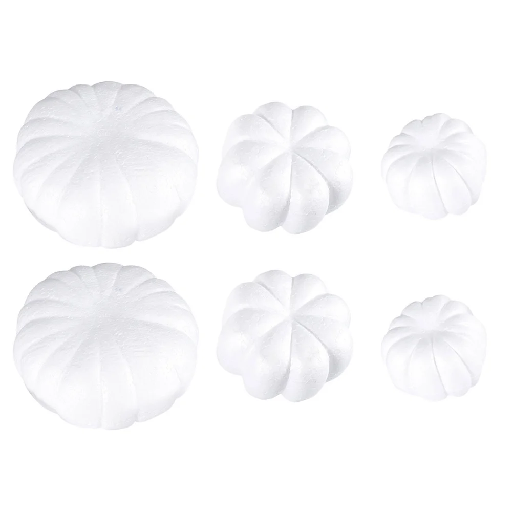 6 قطع من أدوات يقطين قابلة للطلاء بنفسك لمستلزمات إسفنجية لتزيين المهرجانات للأطفال، مشروع فني تعليمي، مجموعة زينة للحفلات