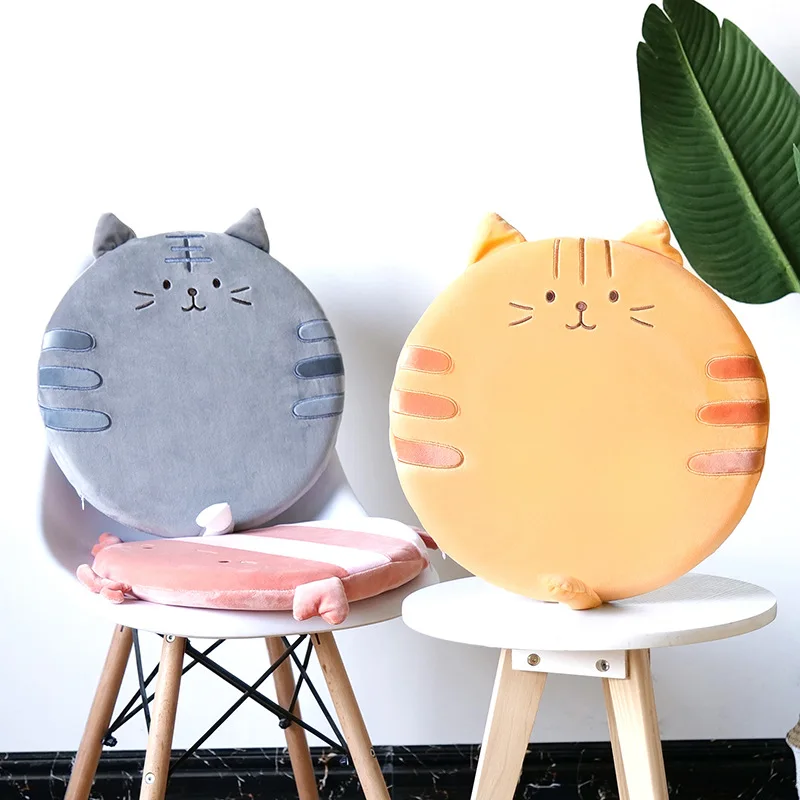 

Cat Cartoon Seat Cushion New Chair Cushion Sofa Long-sitting Soft Slow Rebound Memory Cotton Removable Anti-slip Cushion Gift