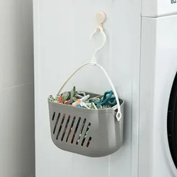 Plastic Hanging Basket Storage Bin Hanging Shower Caddy Organizer Basket with Hook for Pantry Bathroom Dorm Room