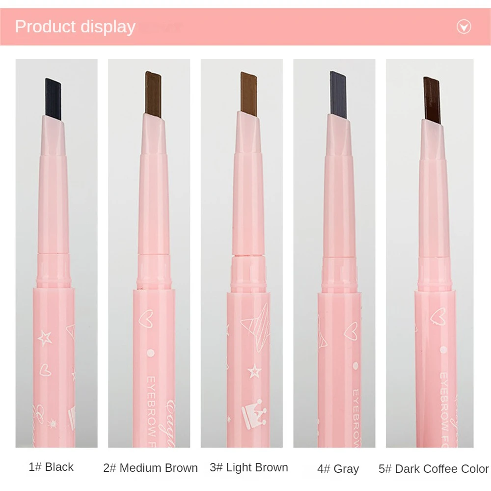 Matita per sopracciglia a doppia estremità rosa impermeabile non sbavatura Enhancer Tint Pen trucco con penna per tatuaggio per sopracciglia con chiusura a colori a lunga durata
