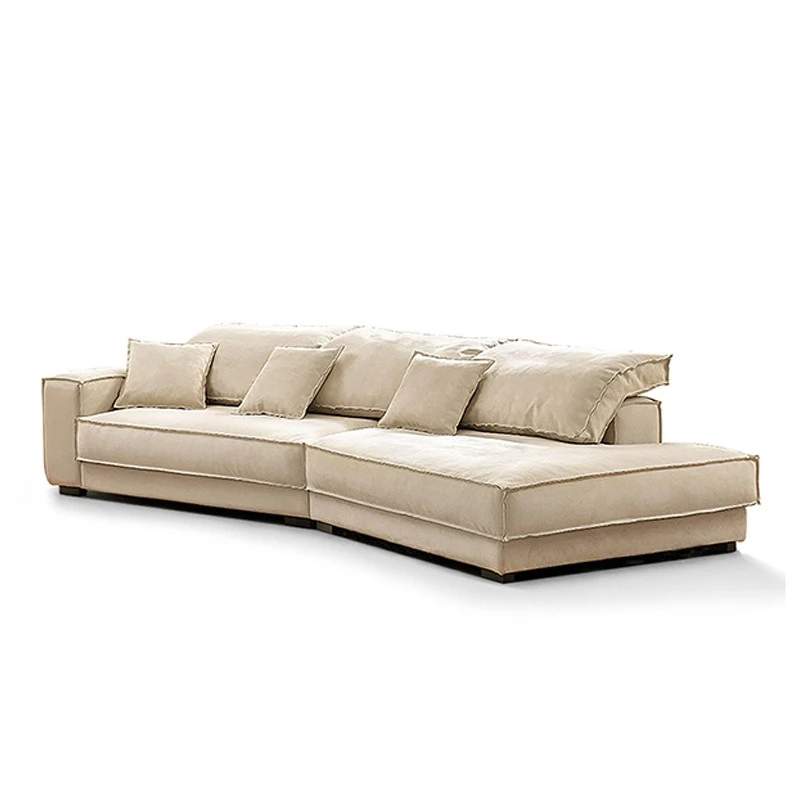 Italian minimalist corner special-shaped sofa living room fabric designer furniture designer