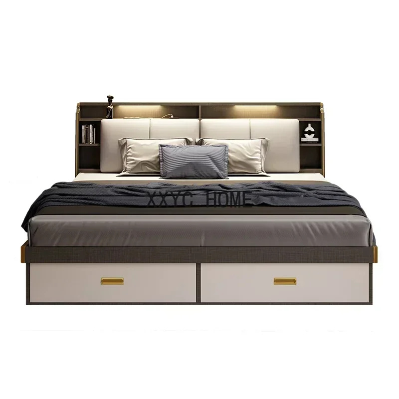 TAO Modern Marriage Bed Minimalist Queen Size Luxury Bedroom Bed Multifunctional Storage Camas De Casal De Luxo Home Furniture