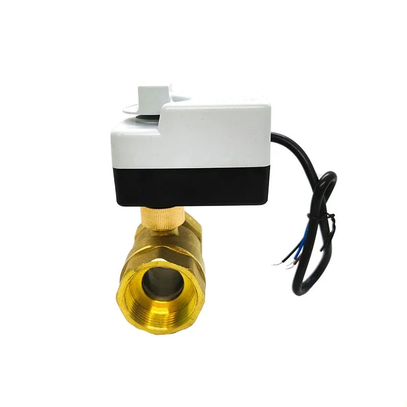 Imagem -06 - Latão Motorizado Válvula de Esfera 3-wire Dois Controle Atuador Elétrico Ways Way com Interruptor Manual Dn15 Dn20 Dn25 Dn32 Dn40 220v ac