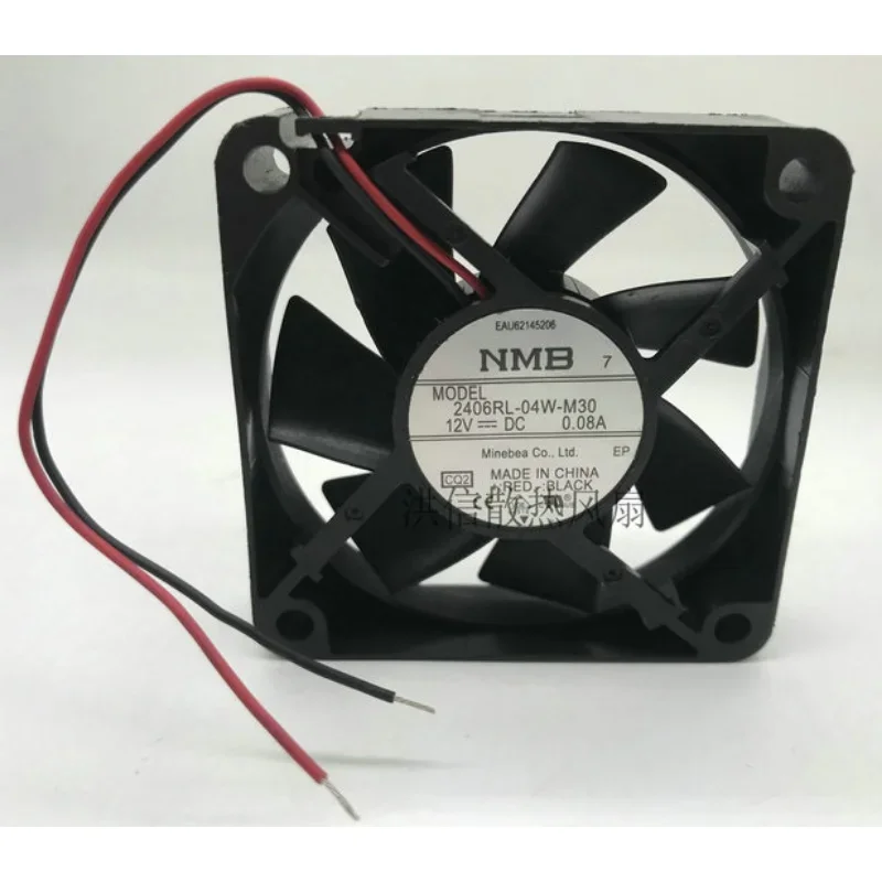 

Original New CPU Fan for NMB 2406RL-04W-M30 12V 0.08A 2-wire Silent Cooling Fan 6CM 60*60*15mm